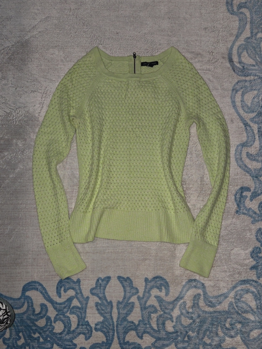 American Eagle Outfitters Light Lime Knit Crewneck Sweater